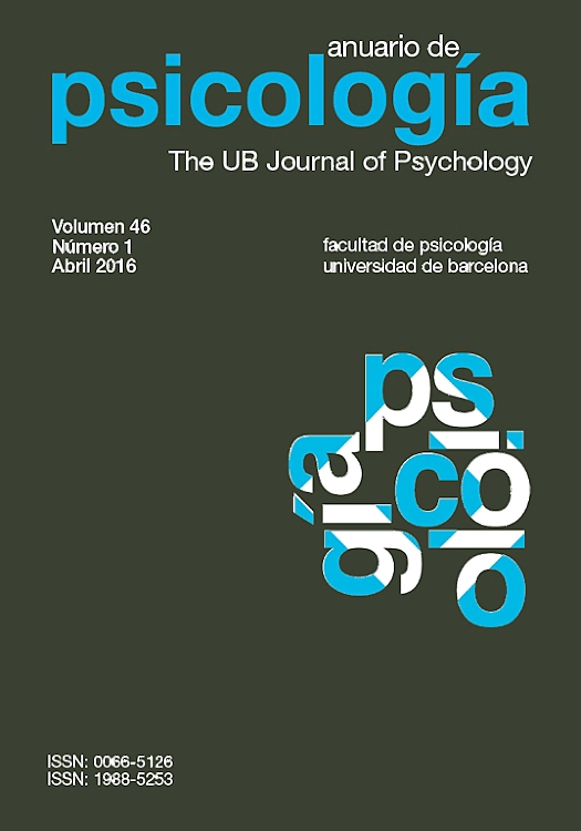 Go to journal home page - Anuario de Psicología